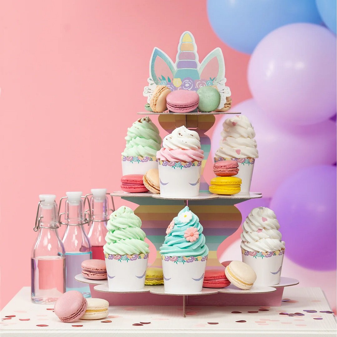 Einhorn Muffinständer