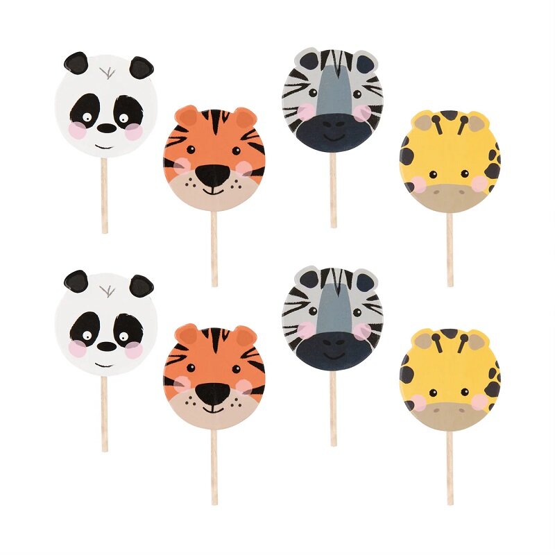 Safaritier Cupcake Toppers 8er-Pack