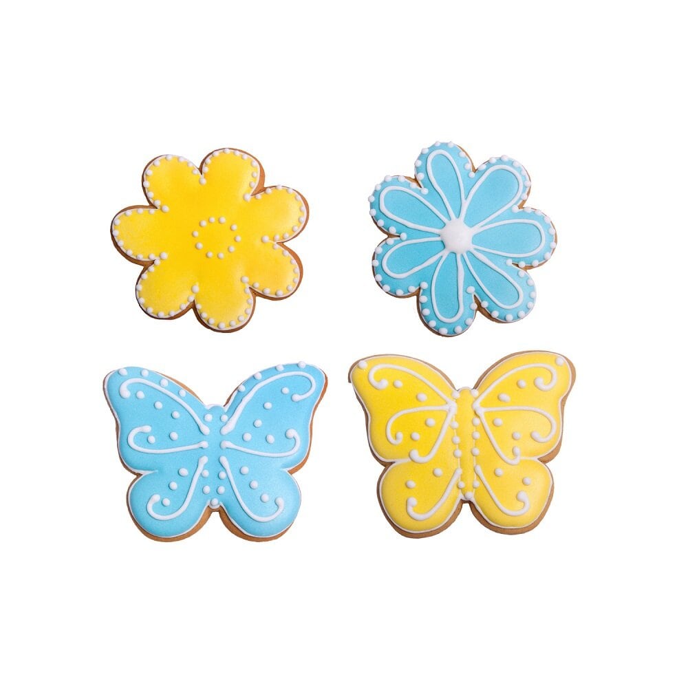 Ausstechformen Schmetterling & Blumen 3er-Pack
