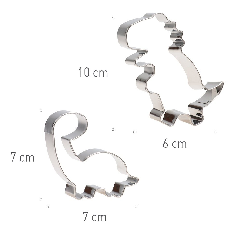 Dinosaurier-Ausstechformen 2er-Pack