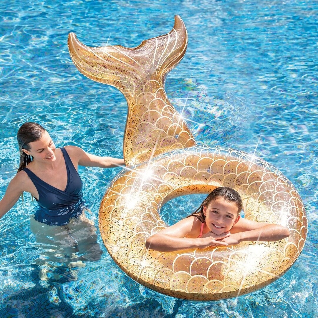 Intex - Luxuriöser Glitzernder Meerjungfrau Badering 147 cm