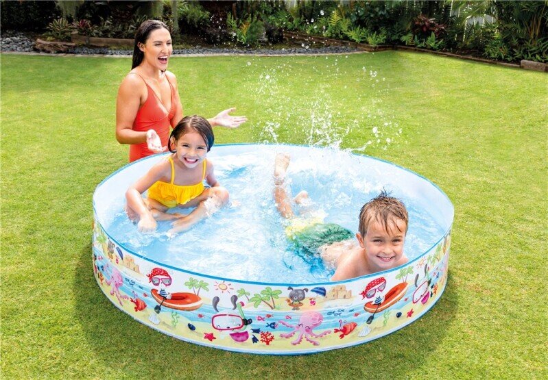 Intex Kinderpool mit Strandmotiv 152 cm