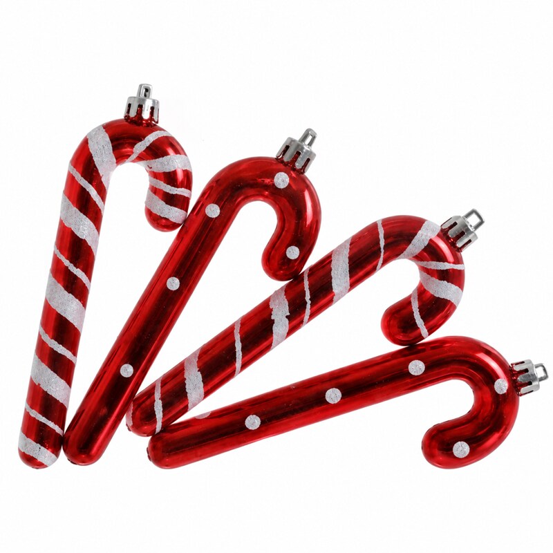 Weihnachtskugeln Zuckerstangen 4er-Pack
