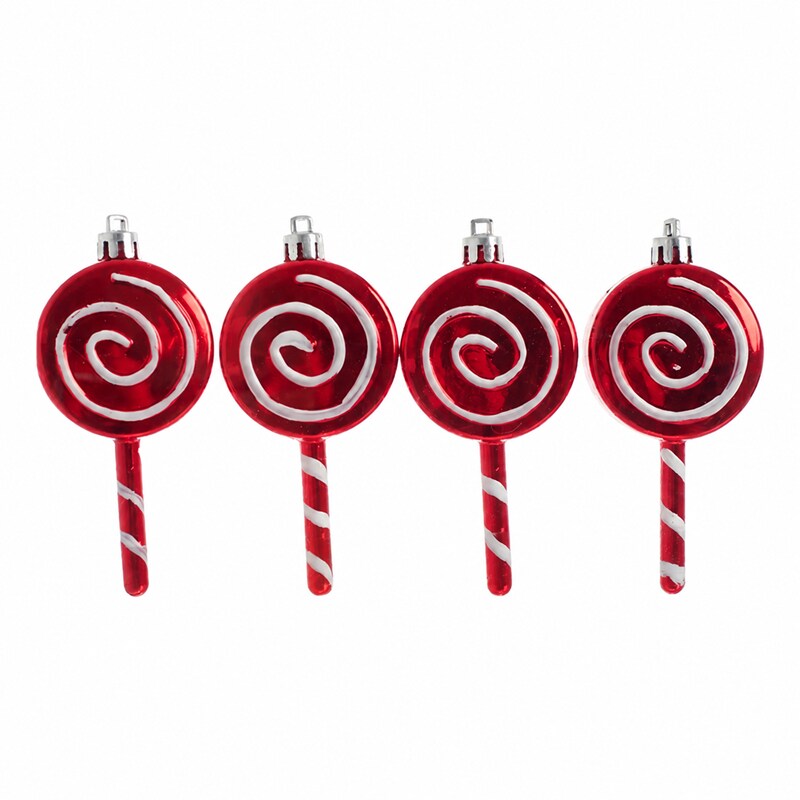Weihnachtskugeln Lollipops 4er-Pack