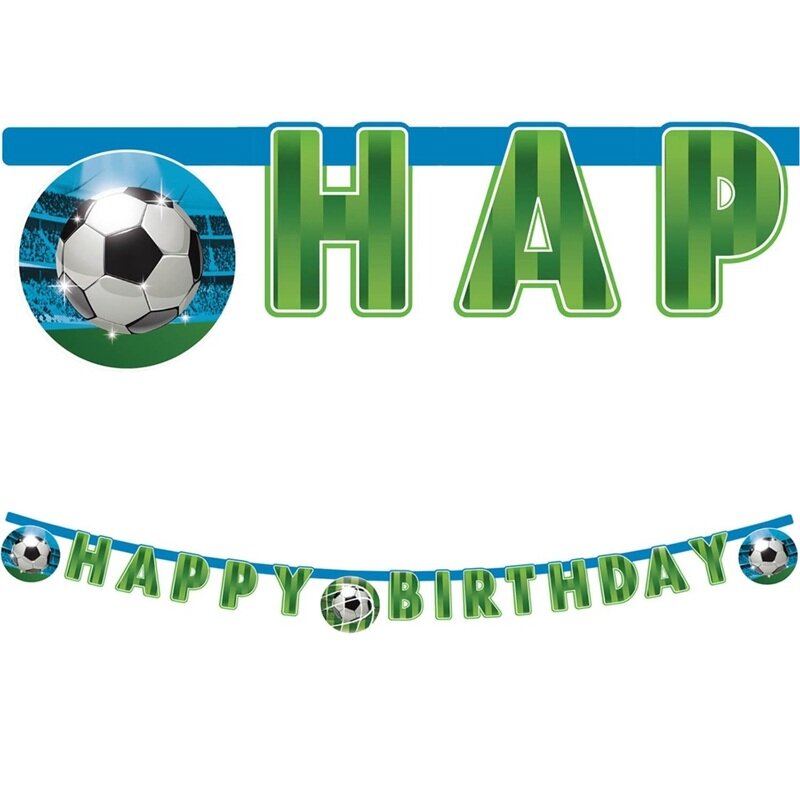 Fußballfans Happy Birthday Girlande