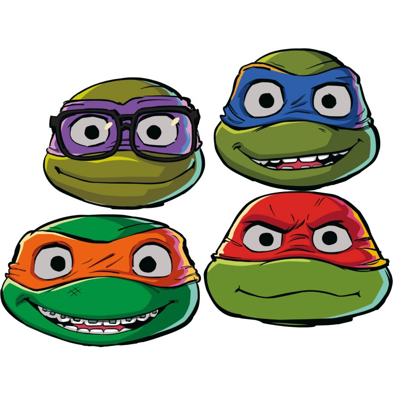 Turtles - Pappmasken 6er-Pack