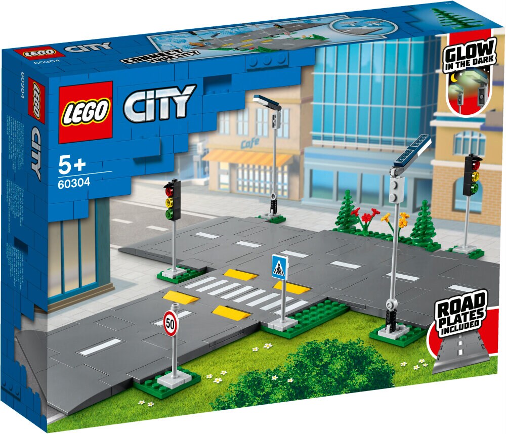 LEGO City - Straßenkreuzung mit Ampeln 5+