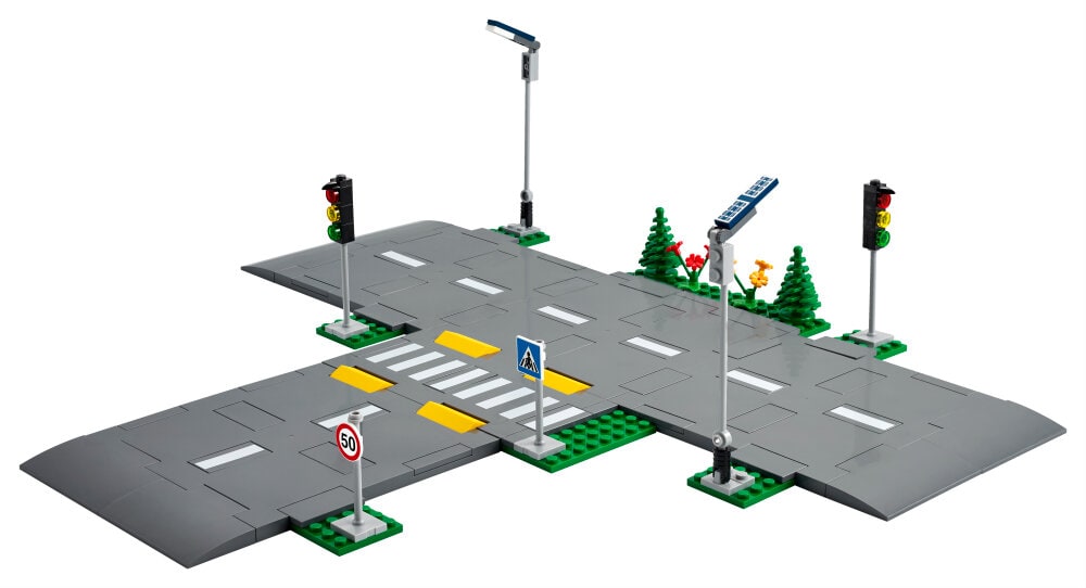 LEGO City - Straßenkreuzung mit Ampeln 5+