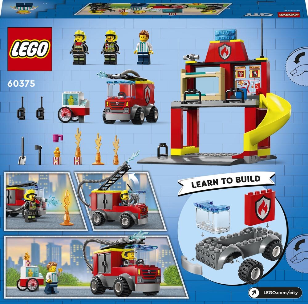 LEGO City - Feuerwehrstation und Löschauto 4+