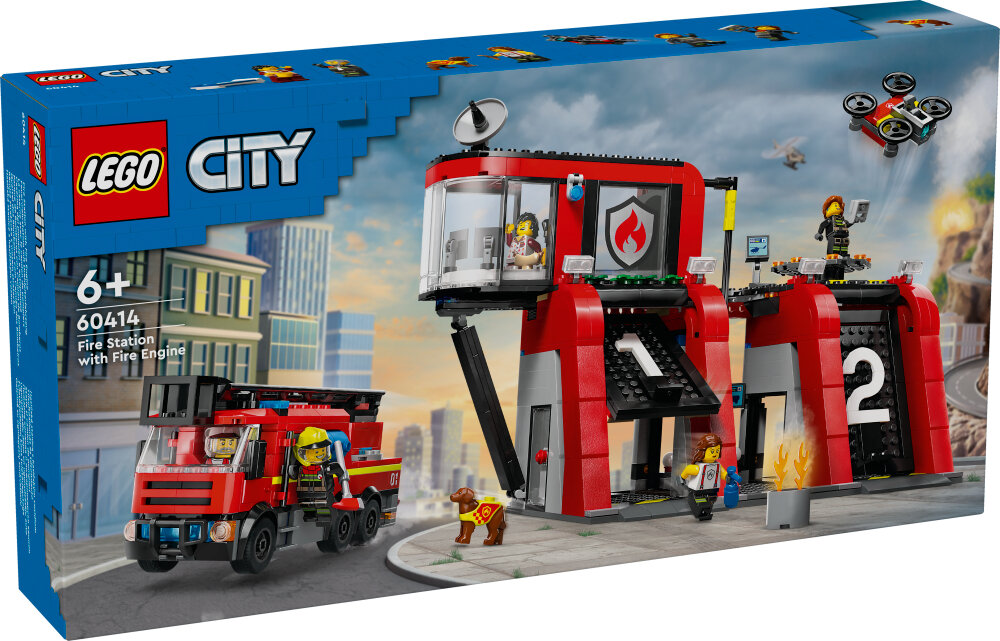 LEGO City - Feuerwehrstation mit Drehleiterfahrzeug 6+