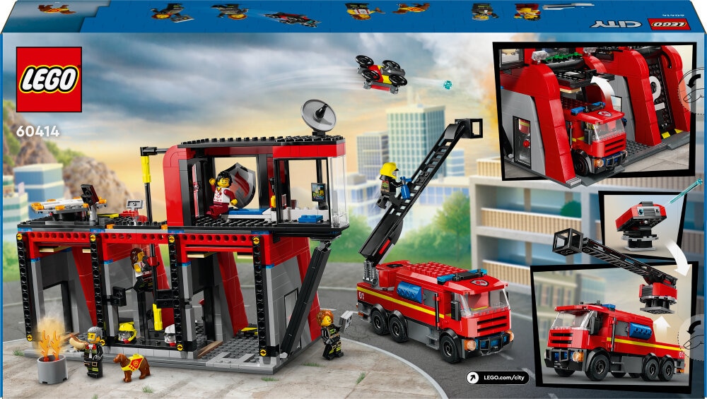 LEGO City - Feuerwehrstation mit Drehleiterfahrzeug 6+