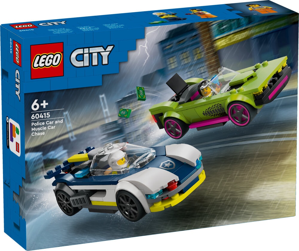 LEGO City - Verfolgungsjagd mit Polizeiauto und Muscle Car 6+