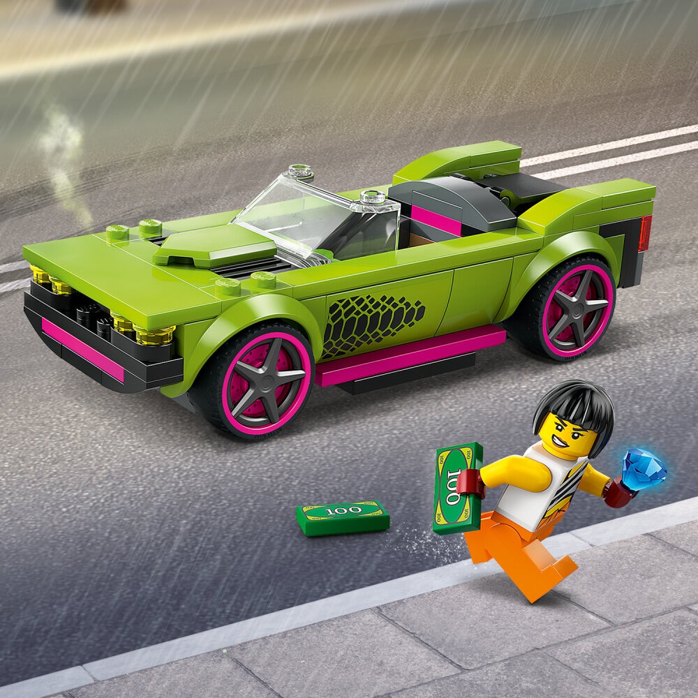 LEGO City - Verfolgungsjagd mit Polizeiauto und Muscle Car 6+