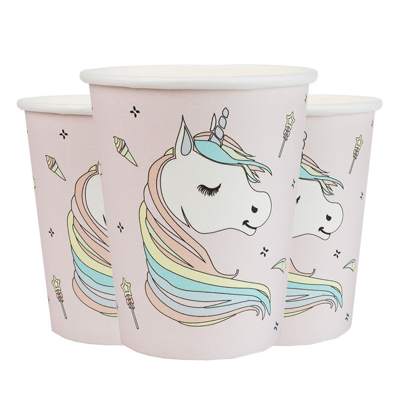 Einhorn - Pappbecher 10er-Pack