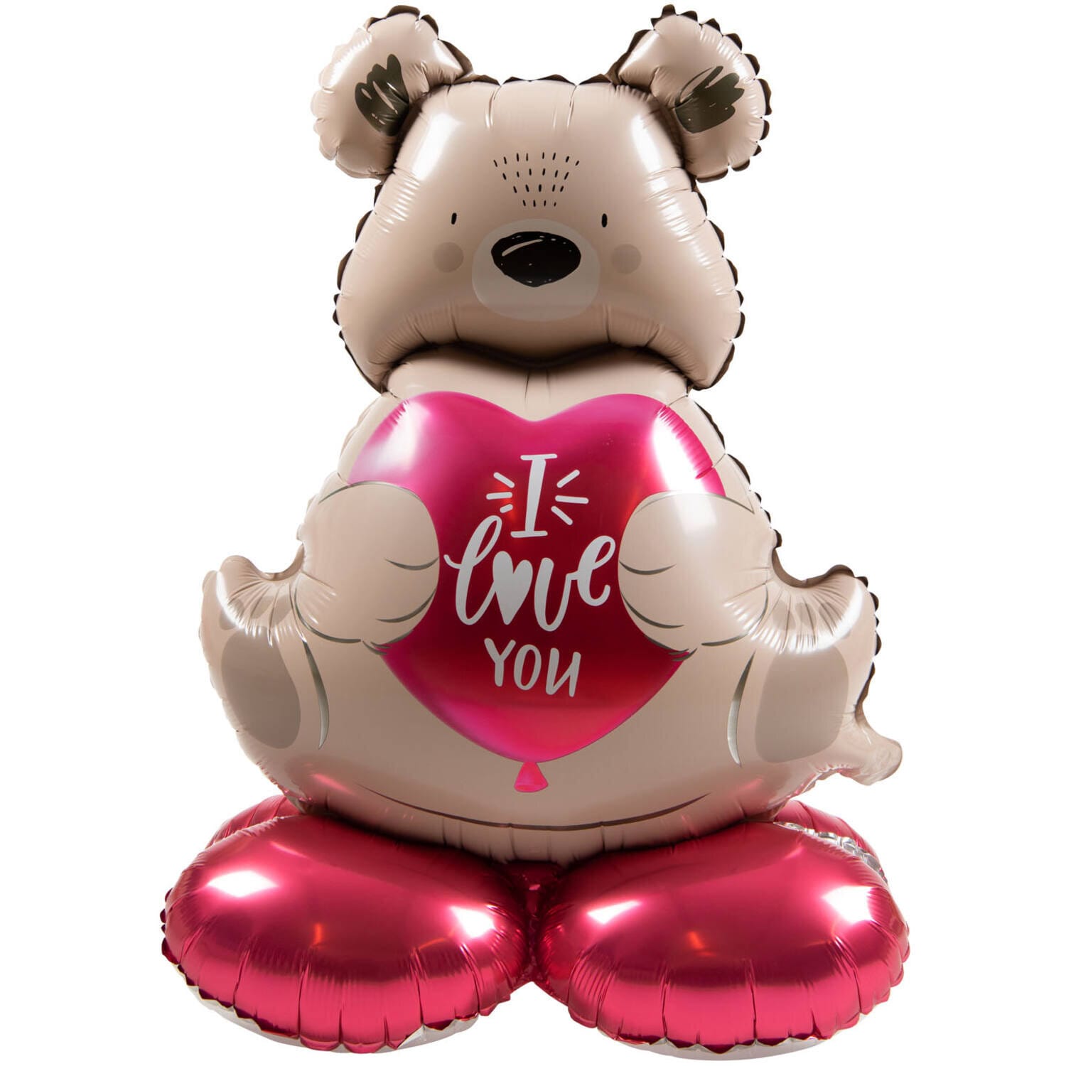 Folienballon Freistehender Teddybär ''I love you'' 66 cm