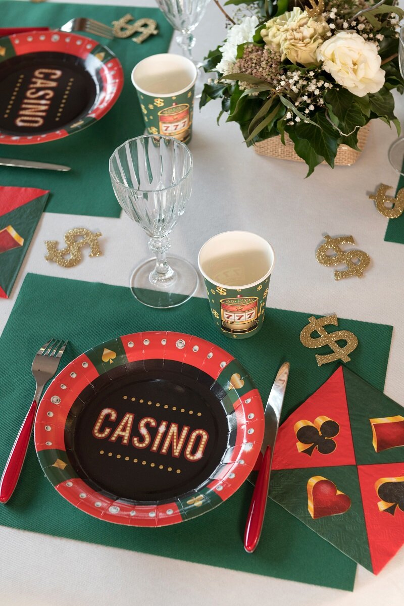 Casino - Pappteller 10er-Pack
