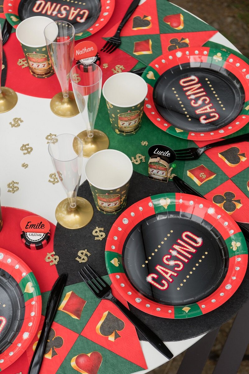Casino - Pappteller 10er-Pack