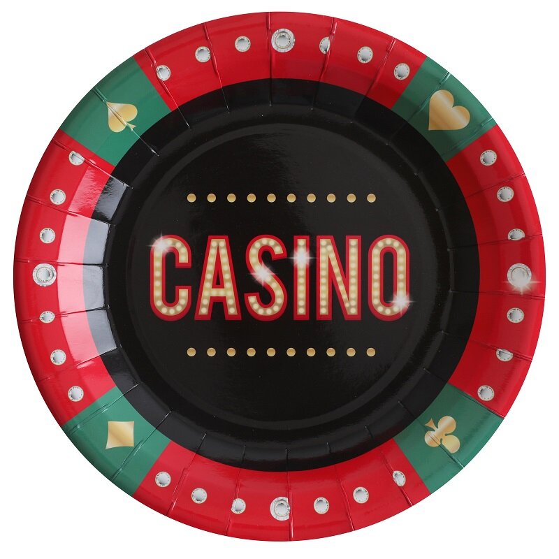 Casino - Pappteller 10er Pack