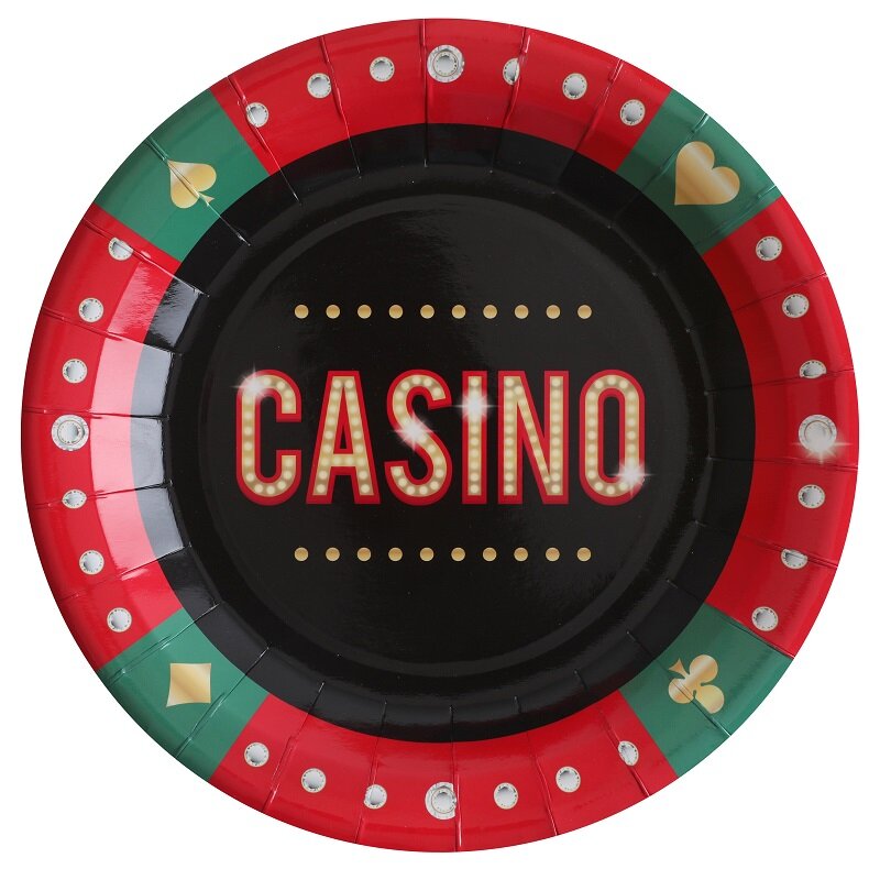 Casino - Pappteller 10er-Pack