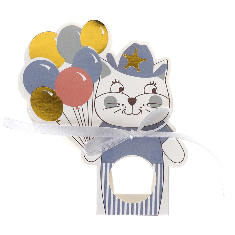 Kitty Party - Geschenkboxen blau 6er Pack