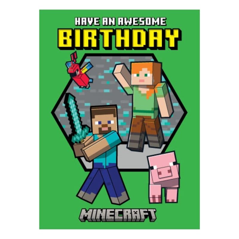 Minecraft Geburtstagskarte
