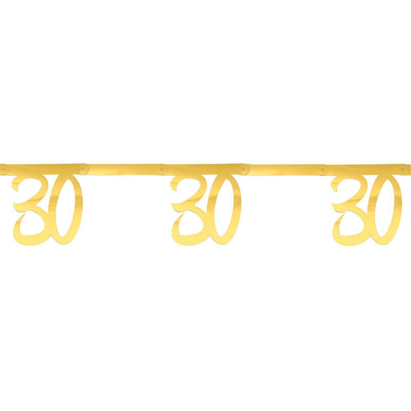 Girlande in Gold 30. Geburtstag 250 cm