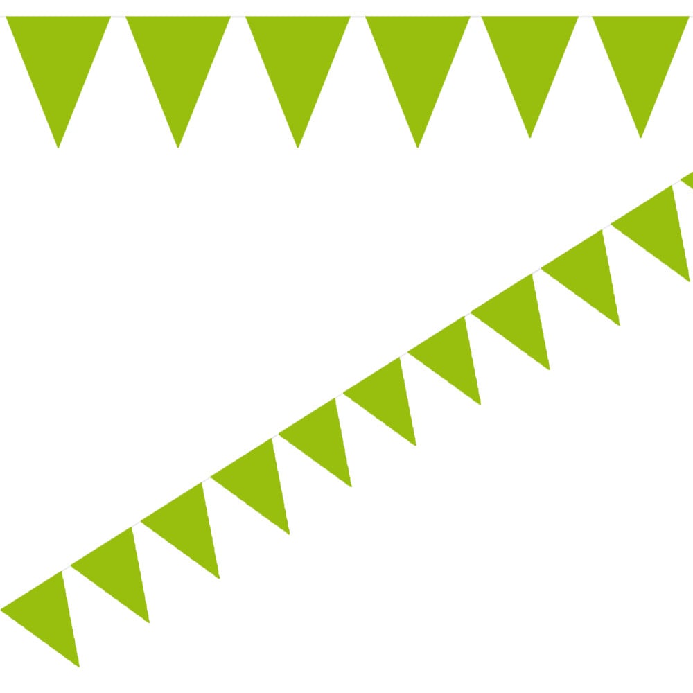 Wimpelkette Mini - Limettengrün 3 Meter