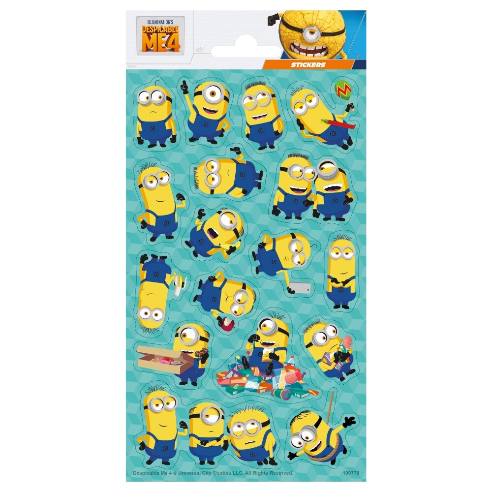 Minions Glitzer-Sticker 17er-Pack
