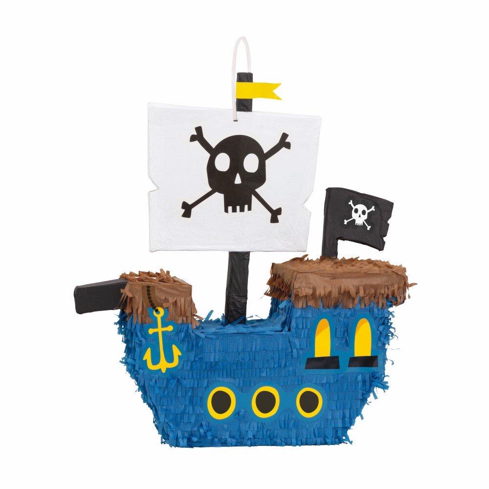 Piñata blaues Piratenschiff