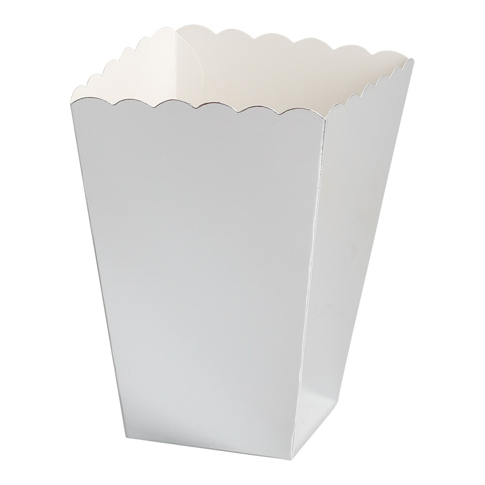 Popcornbecher Silberfolie 6er-Pack