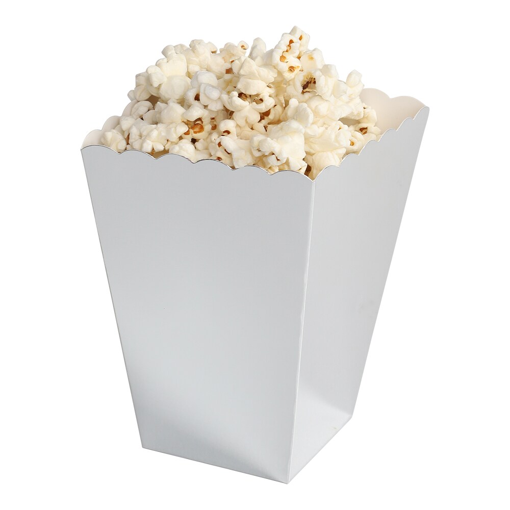 Popcornbecher Silberfolie 6er-Pack