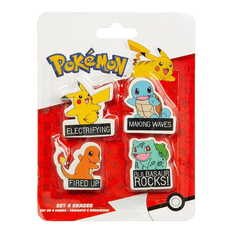 Pokémon - Radiergummis 4er-Pack