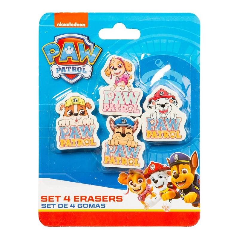 Paw Patrol - Radiergummis 4er Pack