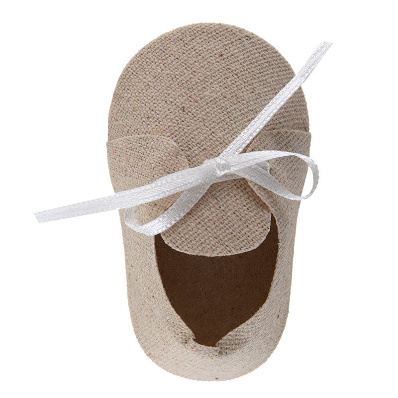 Babyparty - Geschenkboxen hellbraune Schuhe 4er-Pack