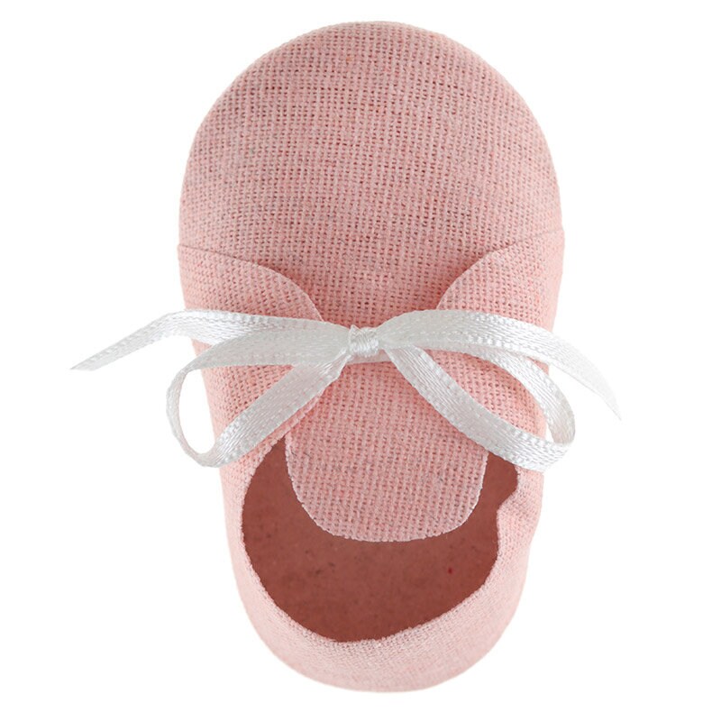 Babyparty - Geschenkboxen rosa Schuhe 4er-Pack