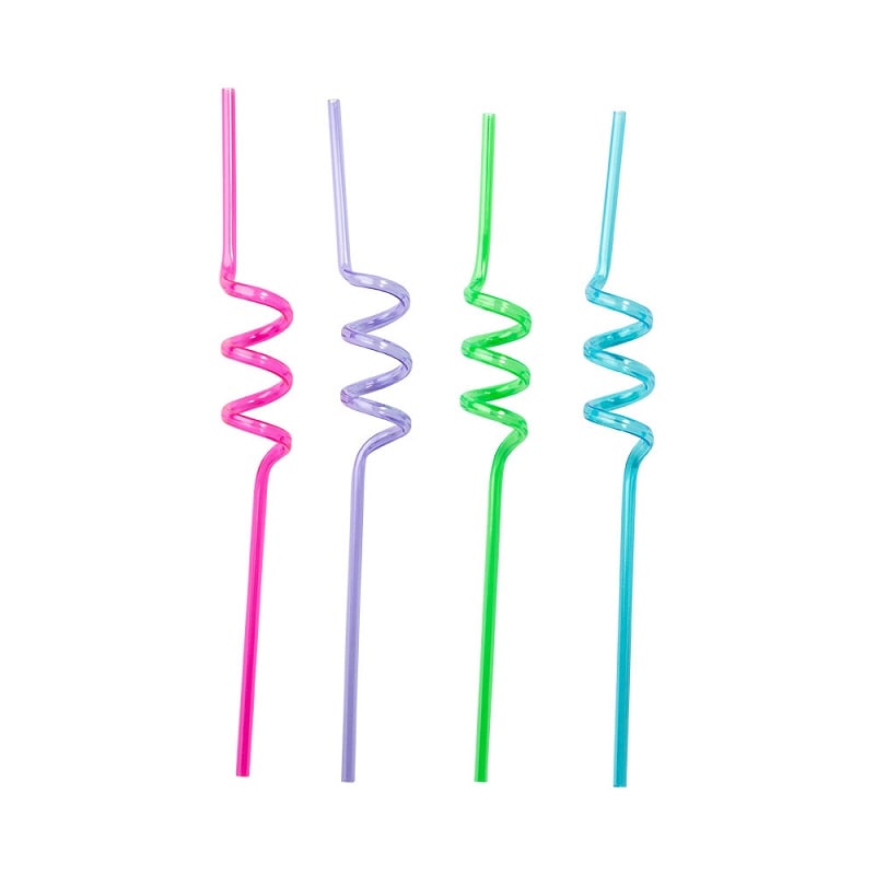 Swirl Strohhalme, Wiederverwendbare 4er-Pack