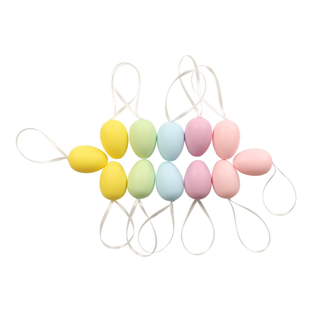 Osterdekoration - Eier in Pastellfarben 12er-Pack