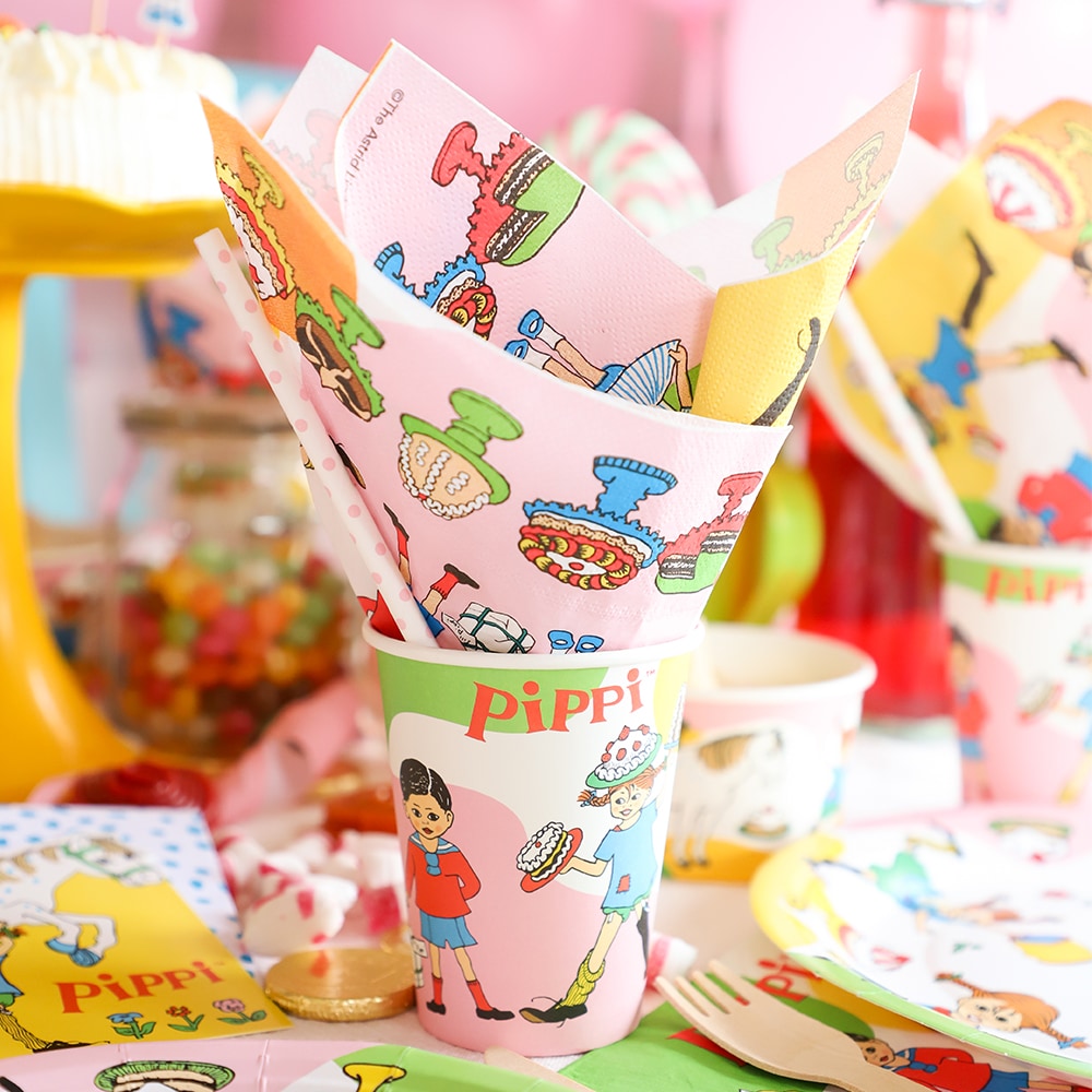 Pippi Langstrumpf - Pappbecher 8er-Pack