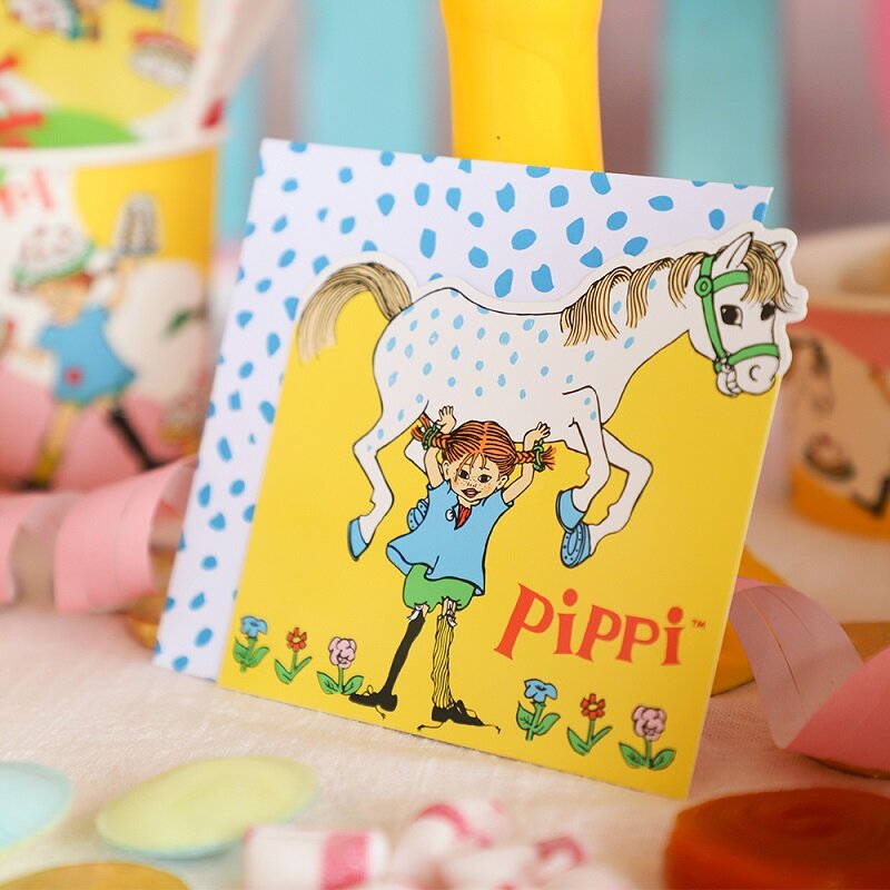 Pippi Langstrumpf Einladungskarten 8er-Pack