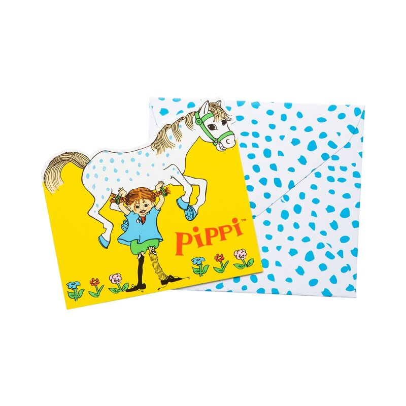 Pippi Langstrumpf Einladungskarten 8er-Pack