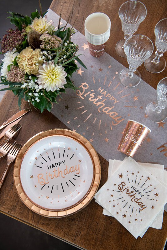 Sparkling Happy Birthday - Teller 10er-Pack