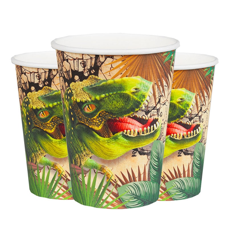 Dinosaurier - Pappbecher 10er-Pack