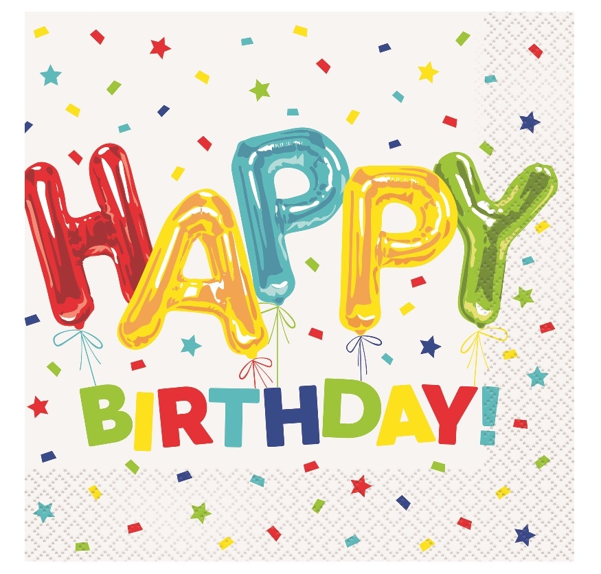 Happy Balloon Birthday - Servietten 16er-Pack
