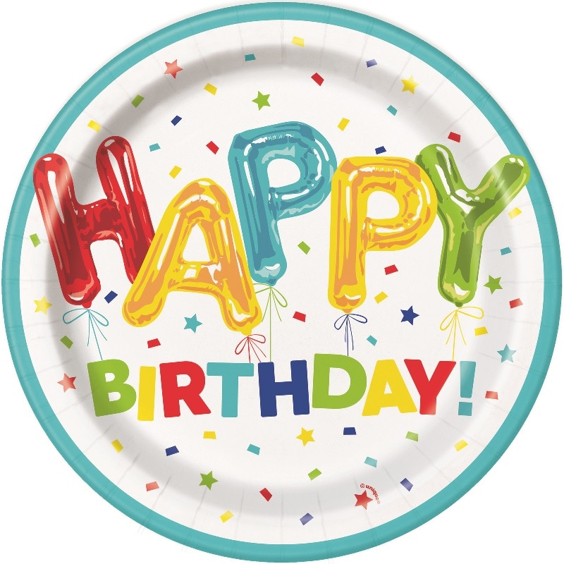 Happy Balloon Birthday - Teller 8er-Pack
