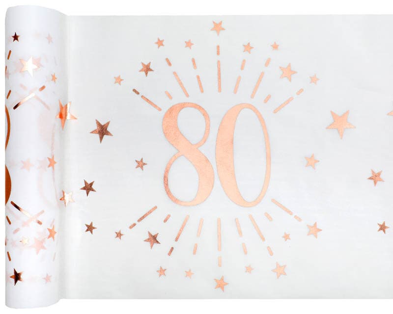 Tischläufer 80. Geburtstag 5 Meter