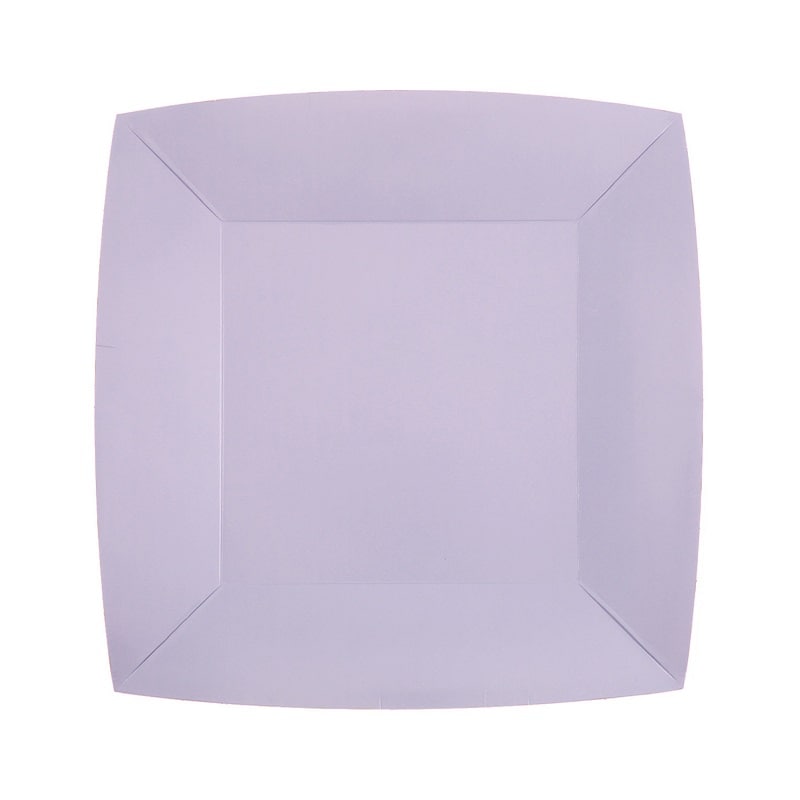 Kuchenteller Quadratisch 18 cm - Lavendel 10er Pack
