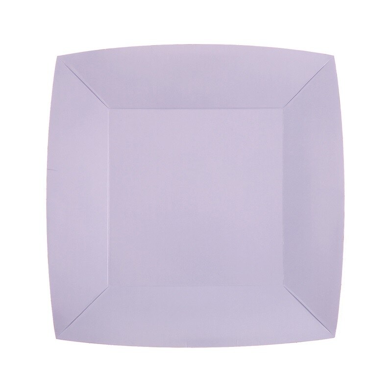 Kuchenteller Quadratisch 18 cm - Lavendel 10er-Pack