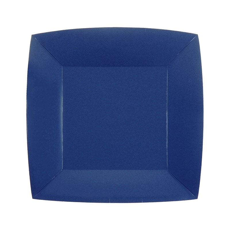 Kuchenteller Quadratisch 18 cm - Dunkelblau 10er-Pack