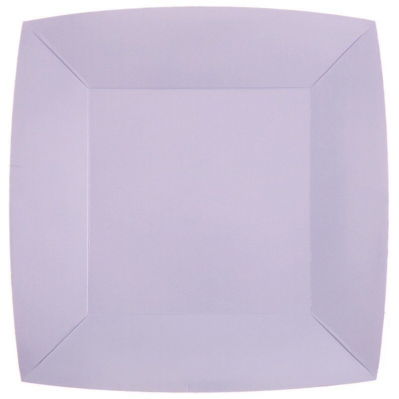 Pappteller Quadratisch 23 cm - Lavendel 10er-Pack
