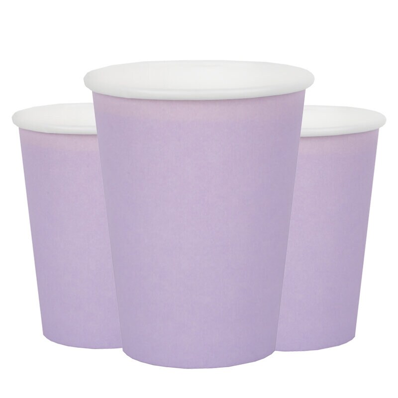 Pappbecher 270 ml - Lavendel 10er-Pack